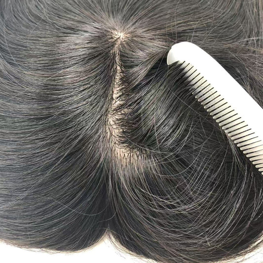 HB Series: Chinese Remy Silk Topper with Diamond Net Cover: Lightweight Volume & Seamless Hairline -TAX FREE