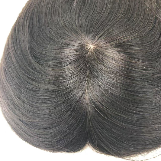 HB Series: Chinese Remy Silk Topper with Diamond Net Cover: Lightweight Volume & Seamless Hairline -TAX FREE