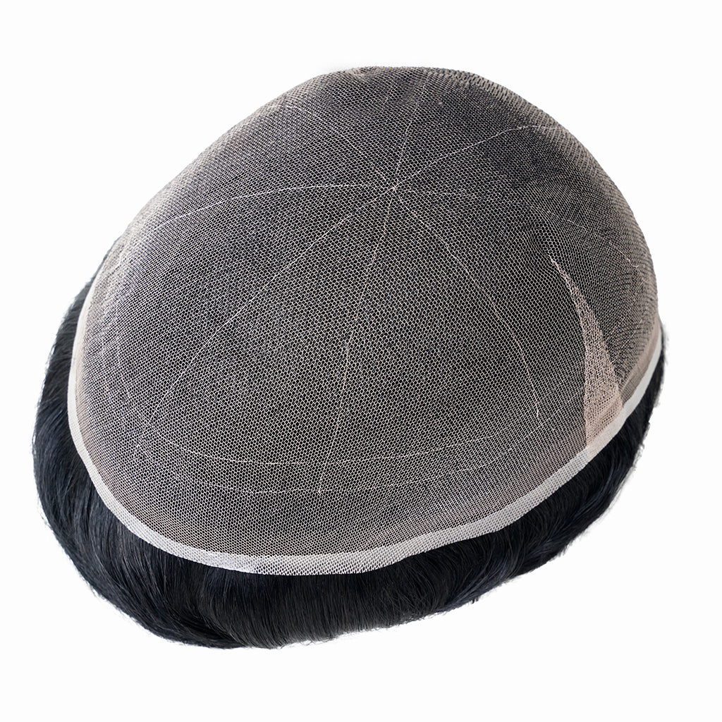 Men’s Full Swiss Lace Hair System with Realistic Hairline - TAX FREE