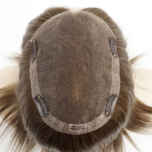 Fine Welded Mono Hair Topper First-Class Mongolian Hair-TAX FREE