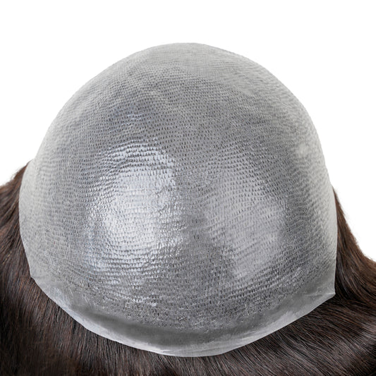 Thin Skin Men’s Hair System  0.08mm Transparent Poly Base - TAX FREE