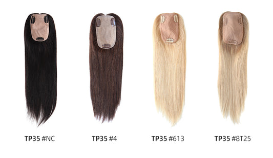 HB Series: Natural Straight Remy Hair Topper: Seamless Fit and Natural-Looking Elegance -TAX FREE
