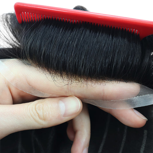 HB Series Welded Lace Men's Hair System – Durable, Breathable, 100% Human Hair for Natural Finish – TAX FREE
